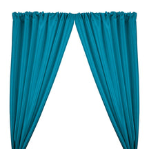 Stretch Taffeta Rod Pocket Curtains Teal 1