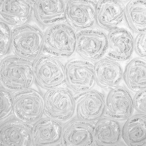 White Trim Rosette Fabric SV575996 2