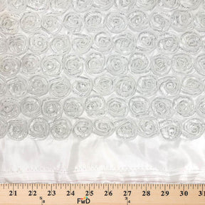 White Trim Rosette Fabric SV575996 3
