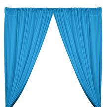 Peachskin Rod Pocket Curtains Turquoise 1