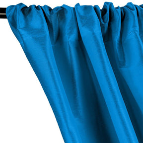 Polyester Dupioni Rod Pocket Curtains Turquoise 39 Turquoise 2