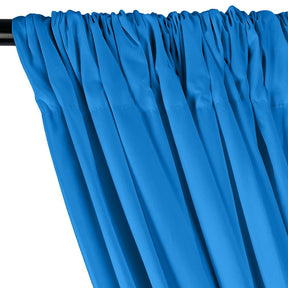 Stretch Broadcloth Rod Pocket Curtains Turquoise 2
