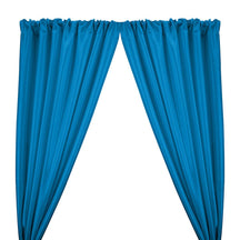 Stretch Taffeta Rod Pocket Curtains Turquoise 1