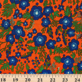 Viola Crepe De Chine Print Fabric SV577799 Orange 3