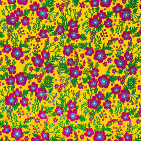 Viola Crepe De Chine Print Fabric SV577801 Yellow 1
