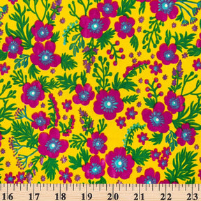 Viola Crepe De Chine Print Fabric SV577801 Yellow 3