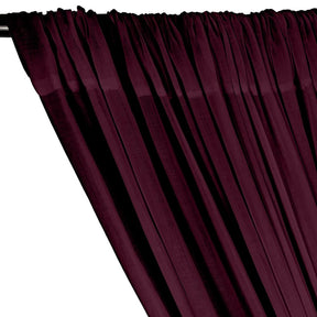 Cotton Voile Rod Pocket Curtains Wine 2