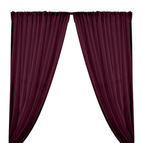 Cotton Voile Rod Pocket Curtains Wine 1