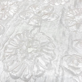 White Daisy Ruffle Ribbon On Ribbon Trims Fabric SV576487 2