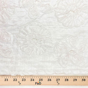 White Daisy Ruffle Ribbon On Ribbon Trims Fabric SV576487 3