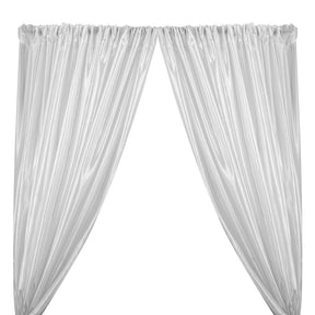 Extra Wide Nylon Taffeta Rod Pocket Curtains White 1