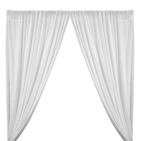 Peachskin Rod Pocket Curtains White 1