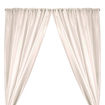 Polyester Dupioni Rod Pocket Curtains All Colors Available White 1
