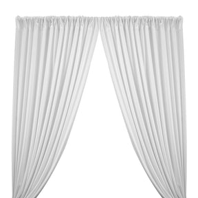 Scuba Double Knit Rod Pocket Curtains White 1