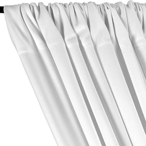 Scuba Double Knit Rod Pocket Curtains White 2