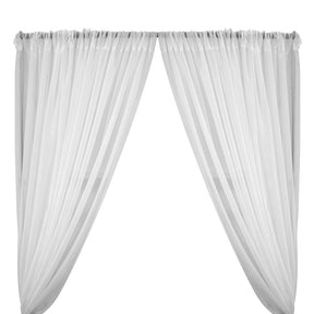 White Sheer Voile Rod Pocket Pipe And Drape White 1