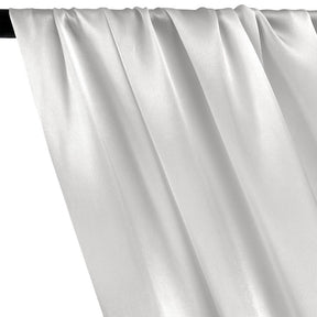 Silk Charmeuse Rod Pocket Curtains White 2