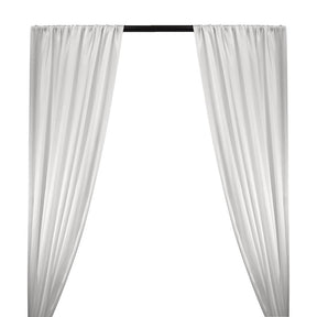 Silk Charmeuse Rod Pocket Curtains White 1