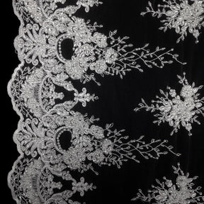 Spirit Bridal Lace Beaded Fabric SV570629 White 3