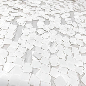 Square Dangling Sequins Fabric SV576584 White 1