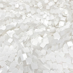 Square Dangling Sequins Fabric SV576584 White 3