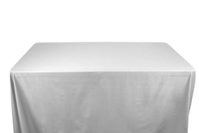 Stretch Broadcloth 6 Feet Banquet Table Covers White 2
