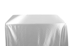 Stretch Charmeuse Satin 6 Feet Banquet Table Covers White 2
