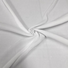 Pleated Polyester Knit Fabric SV570106 White 1