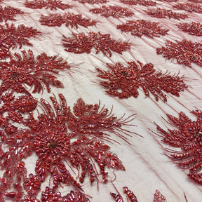 Gloriosa Bridal Lace Beaded Fabric SV574798 Wine 5