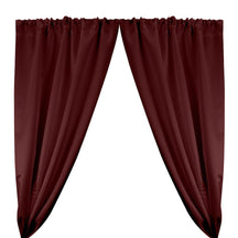 Matte Satin Peau De Soie Rod Pocket Curtains Wine 1