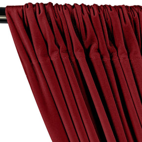 Stretch Velvet Rod Pocket Curtains Wine 2