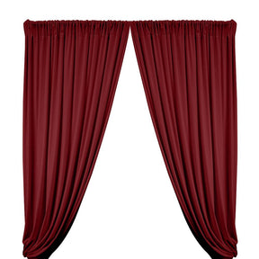 Stretch Velvet Rod Pocket Curtains Wine 1