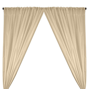 Polyester Taffeta Lining Rod Pocket Curtains Beige 1