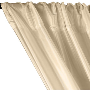 Polyester Taffeta Lining Rod Pocket Curtains Beige 2