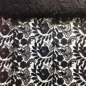 Tulip Guipure French Venice Lace Fabric SV571189 Black 3