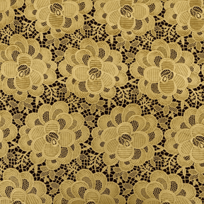 Blossom Guipure French Venice Lace Fabric SV570234 Gold 2