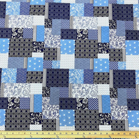 Foulard Patch Blue Print Sheeting Fabric SV573729 1