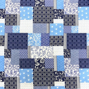 Foulard Patch Blue Print Sheeting Fabric SV573729 3