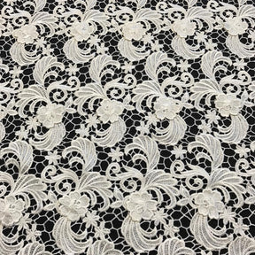 Gisselle Guipure French Venice Lace Fabric SV574127 Ivory 2