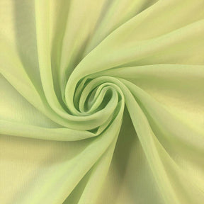 Polyester Chiffon Rod Pocket Curtains Lime Green 1