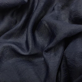 Crushed Sheer Voile Rod Pocket Curtains Navy Blue 1