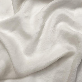 Crushed Sheer Voile Rod Pocket Curtains Off White 3