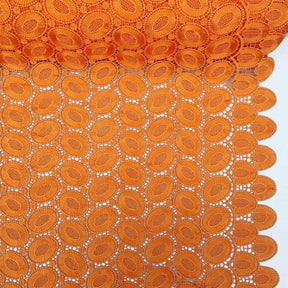 Kiwi Guipure French Venice Lace Fabric SV570215 Orange 1