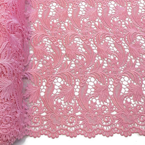 Daphne Guipure French Venice Lace Fabric SV574131 Pink 1