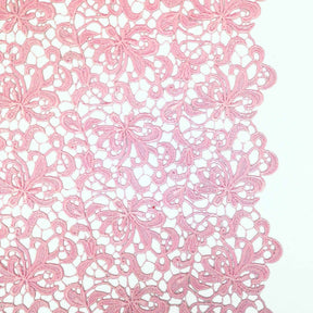 Web Guipure French Venice Lace Fabric SV570712 Pink 1