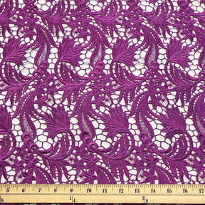 Daphne Guipure French Venice Lace Fabric SV574130 Purple 3