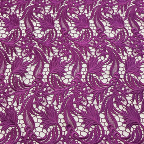 Daphne Guipure French Venice Lace Fabric SV574130 Purple 2
