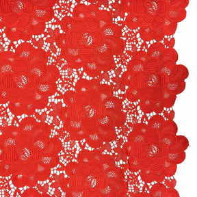 Blossom Guipure French Venice Lace Fabric SV570237 Red 1