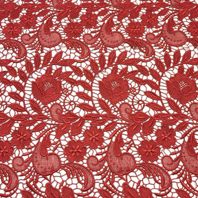 Tulip Guipure French Venice Lace Fabric SV571186 Red 2
