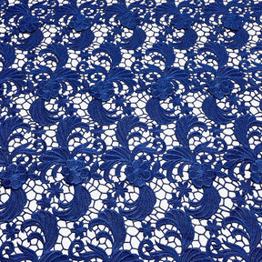 Gisselle Guipure French Venice Lace Fabric SV574125 Royal Blue 2